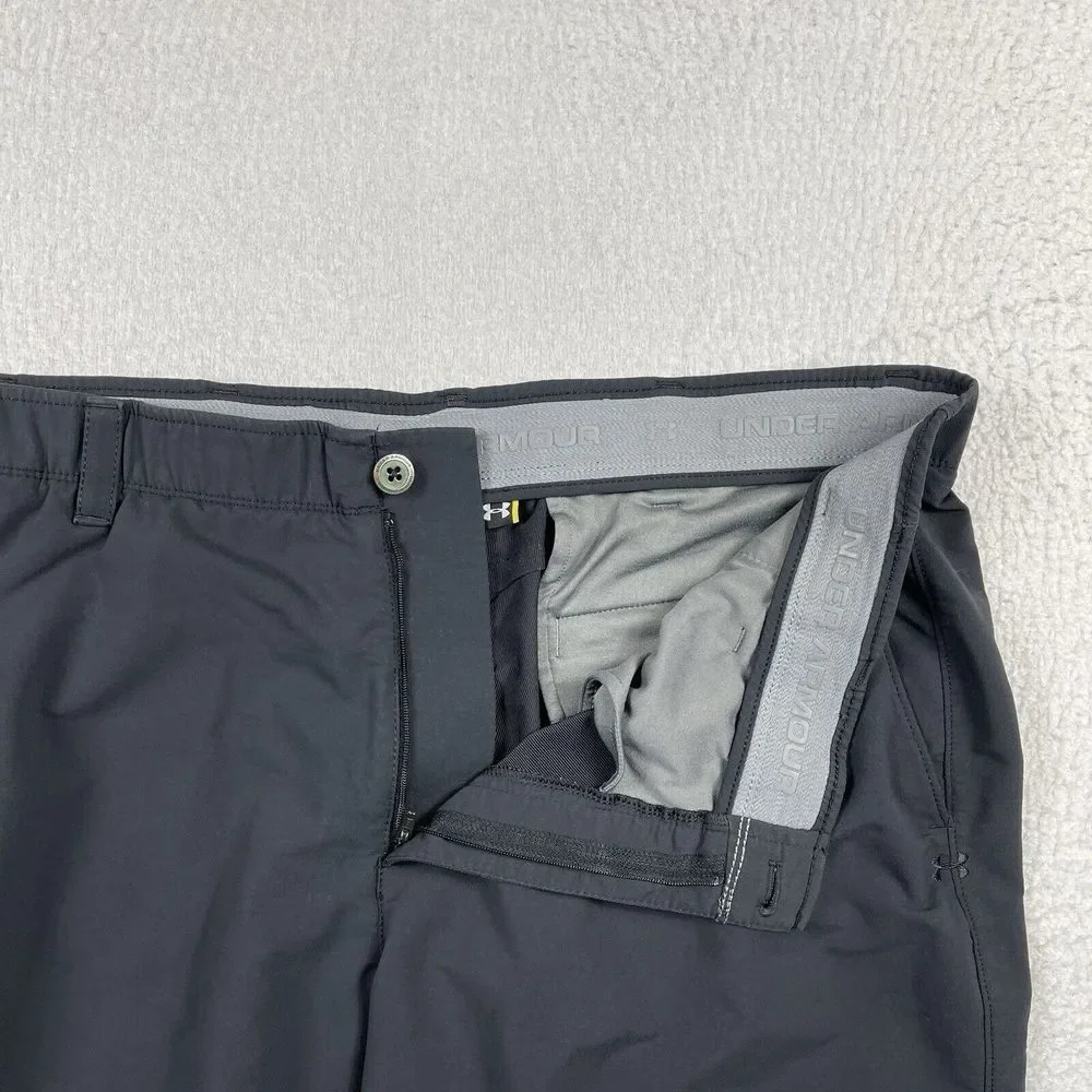 Under Armour Shorts Mens 40 Black Charcoal Preppy‎ Active Golfer Tennis Traveler